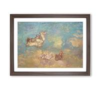 The Chariot Of Apollo By Odilon Redon Classic Painting Framed Print | A4 Walnut Framed Wall Art | Ready to Hang | Classic Historical Picture | Living Room Bedroom Lounge Office