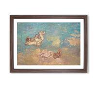 The Chariot of Apollo by Odilon Redon Framed Print | A2 Walnut Framed Wall Art | Ready to Hang | Modern Nature Picture | Living Room Bedroom Lounge Office