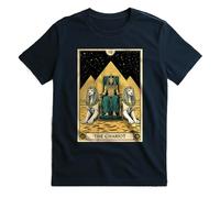 The Chariot Tarot Card Halloween Gothic Witch T-Shirt Blue