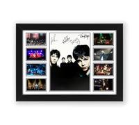 The Charlatans Signed Poster - Limited Edition Autographed Fan Art - Collectible Wall Decor - Music Memorabilia Gift (A4 Framed Without Mount)