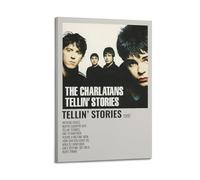 The Charlatans Tellin’ StoriesThe Charlatans Tellin’ Stories Poster Vintage Wall Art Canvas Aesthetic Posters Music And Movies Decor Painting for Living Room Bed Room 20x30inch(50x75cm) Frame-style