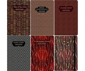 The Charles Dickens Collection: A Tale of Two Cities, Great Expectations, Oliver Twist & More (Hardcover, 5 Books) with a Matching Ruled Notebook in Exquisite Chiltern Edition
