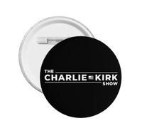 The Charlie Kirk Show Badge Pin Button Metal Circle Badges Round Chest Pins Hat Brooch Decor