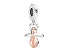 The Charmery Babies Dummy Pacifier Charm in Sterling Silver 925 Compatible with Pandora Charms,and Many Other UK Charm Bracelets.