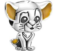 The Charmery Character Lion the King Simba Charm 925 Sterling Silver Compatible with Pandora Charms,and Many Other UK Charm Bracelets.