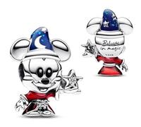 The Charmery Character Mouse Wizard Charm 925 Sterling Silver Pendant Charm Compatible with Pandora Charms,and Many Other UK Charm Bracelets.