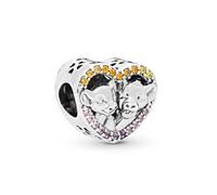 The Charmery Charcacter Charm Simba and Nala Heart Charm 925 Sterling Silver Compatible with Pandora Charms,and Many Other UK Charm Bracelets.