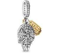 The Charmery Falcon Spaceship Sterling Silver Charm 925 Silver Charm Compatible with Pandora Charms, Trollbeads, Chamilia, Biagi and Many Other UK Charm Bracelets.