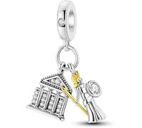 The Charmery Greek Parthenon Charm 925 Silver Compatible with Pandora Charms, Trollbeads, Chamilia, and Many Other UK Charm Bracelets.