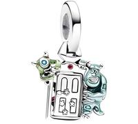 The Charmery Monsters Door Dangle Charm 925 Sterling Silver Pendant Charm Compatible with Pandora Charms,and Many Other UK Charm Bracelets