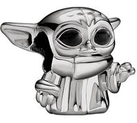 The Charmery Star and Wars Baby Yoda Grogu Black Charm 925 Sterling Silver Pendant Charm Compatible with Pandora Charms,and Many Other UK Charm Bracelets.