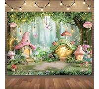 The charming mushroom house background in pc Forest is suitable for wedding and party photography