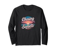 The Chasing Sunsets Summer Graphic Long Sleeve T-Shirt
