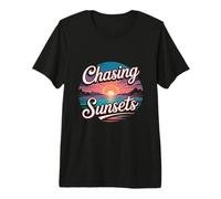 The Chasing Sunsets Summer Graphic Premium T-Shirt