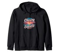 The Chasing Sunsets Summer Graphic Zip Hoodie