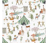 The Chateau by Angel Strawbridge Circus Wallpaper in White The Chateau by Angel Strawbridge White