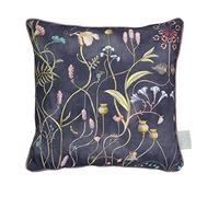 The Chateau by Angel Strawbridge WILDFLOWER GARDEN Nightshadow Polyester filled Cushion, 43 x 43cm