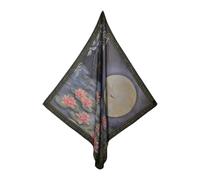 The Chateau Moonlit Lily Garden Square Scarf, Women’s Lightweight Cotton Voile Scarf, for Neck, Shawl and Headscarf in Retro Vintage Art Deco Fashion