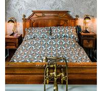 The Chateau Nouveau Heron Double Duvet Cover Set Navy/Cream by Angel Strawbridge