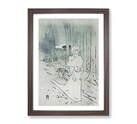 The Chatelaine By Henri De Toulouse Lautrec Classic Painting Framed Print | A4 Walnut Framed Wall Art | Ready to Hang | Classic Historical Picture | Living Room Bedroom Lounge Office