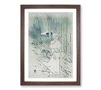 The Chatelaine by Henri De Toulouse-Lautrec Framed Print | A2 Walnut Framed Wall Art | Ready to Hang | Modern Nature Picture | Living Room Bedroom Lounge Office
