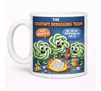 The ChatGPT Debugging Team Just Delete It Funny Coding Ceramic Gift Mug