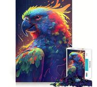 The Chatty Parrot Jigsaw Puzzles for Adults 1000 Piece Memory Boost Cozy Time Pattern Assembly Santa Wish List (38x26cm)