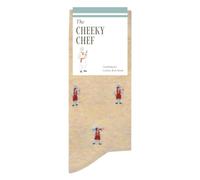 The Cheeky Chef Socks - Funny Chef Men's Socks - Cooking Gift for Men | 1 x Pair, Size 7-12, Yellow, Premium Cotton Blend - Gift Ideas for Dad, Grandpa & Men Who Love Cooking - The Athletic Gent