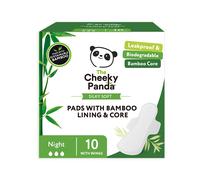 The Cheeky Panda Bamboo Core Pads With Wings - Night - Pack of 10