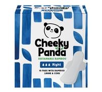 The Cheeky Panda Bamboo Core Pads with Wings - Night - Pack of 10