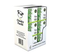 The Cheeky Panda - Bamboo Facial Tissues | Bulk Box of 12 Packs (56 Tissues per Pack, 672 Tissues Total) | Cube Box, 3 Ply, Hypoallergenic,