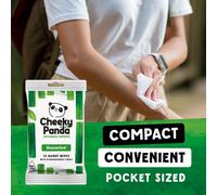 The Cheeky Panda Bamboo Hand Wipes 12 Travel Wipes 100 Plastic Free