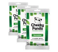 The Cheeky Panda Bamboo Hand Wipes | 12 Travel Wipes | 100% Plastic Free and Biodegradable Wet Wipes (Pack of 3)