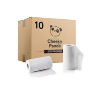 The Cheeky Panda Bamboo Kitchen Bulk Box Of 2Ply Rolls,white, 10 Count