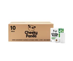 The Cheeky Panda Bamboo Kitchen Roll 10 EcoFriendly, UltraAbsorbent Sheets