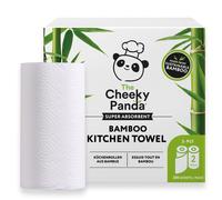 The Cheeky Panda Bamboo Kitchen Roll | 2 Kitchen Rolls - 200 Super Strong Sheets | Naturally Strong and Absorbent Plastic Free Kitchen Paper Towels