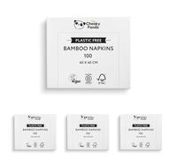 The Cheeky Panda Bamboo Large Paper Napkins Pack of 400 White Napkins Disp