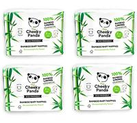 The Cheeky Panda - Bamboo Lined Nappies | Size 3, Bulk Box of 4 Packs (6-11Kg, 160 Nappies) | Super Absorbent Core, Up to 12h Protection, Eco-Friendly, Super Soft, Strong & Sustainable