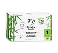 The Cheeky Panda Bamboo Nappies Newborn Size 1 | 48 Eco Friendly Nappies | Super