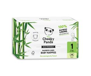The Cheeky Panda Bamboo Nappies Newborn Size 1 | 48 Eco Friendly Nappies | Super