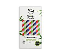 The Cheeky Panda Bamboo Paper Bubble Tea Straws | 100 Multicoloured Wide Drinking Straws | For Boba Tea, Milkshakes and Smoothies