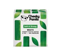 The Cheeky Panda Bamboo Paper Disposable Napkins Pack of 100 White Cocktai