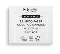 The Cheeky Panda Cocktail Napkins Bamboo White Pack of 100
