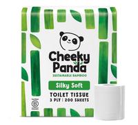 The Cheeky Panda Bamboo Toilet Paper - 4 Rolls of Toilet Paper | Plastic Free Packaging and Sustainable Toilet Tissue | 100% Compostable