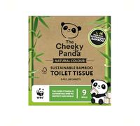 The Cheeky Panda Bamboo Toilet Paper - 9 Rolls of Unbleached Toilet Paper | Plastic Free Packaging and Sustainable Toilet Tissue | 100% Compostable