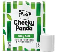 The Cheeky Panda Bamboo Toilet Paper 9 Rolls -Ply Plastic-Free, Sustainable &