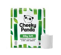 Cheeky Panda 100% Natural Bamboo Luxury Toilet Tissue 3PLY 200 Sheets 9 Rolls