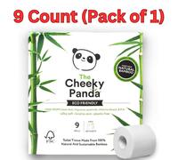 The Cheeky Panda Bamboo Toilet Tissue Paper Tissue Rolls 3 Ply Pack Of 4-9 Rolls