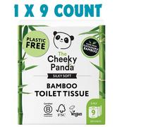 The Cheeky Panda Bamboo Toilet Tissue Paper Tissue Rolls 3 Ply Pack Of 4-9 Rolls