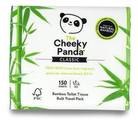 The Cheeky Panda - Bamboo Travel Toilet Tissue Paper | Pack of 150 Sheets (2-Ply) | Hypoallergenic, Eco-Friendly, Super Soft, Strong & Sustainable